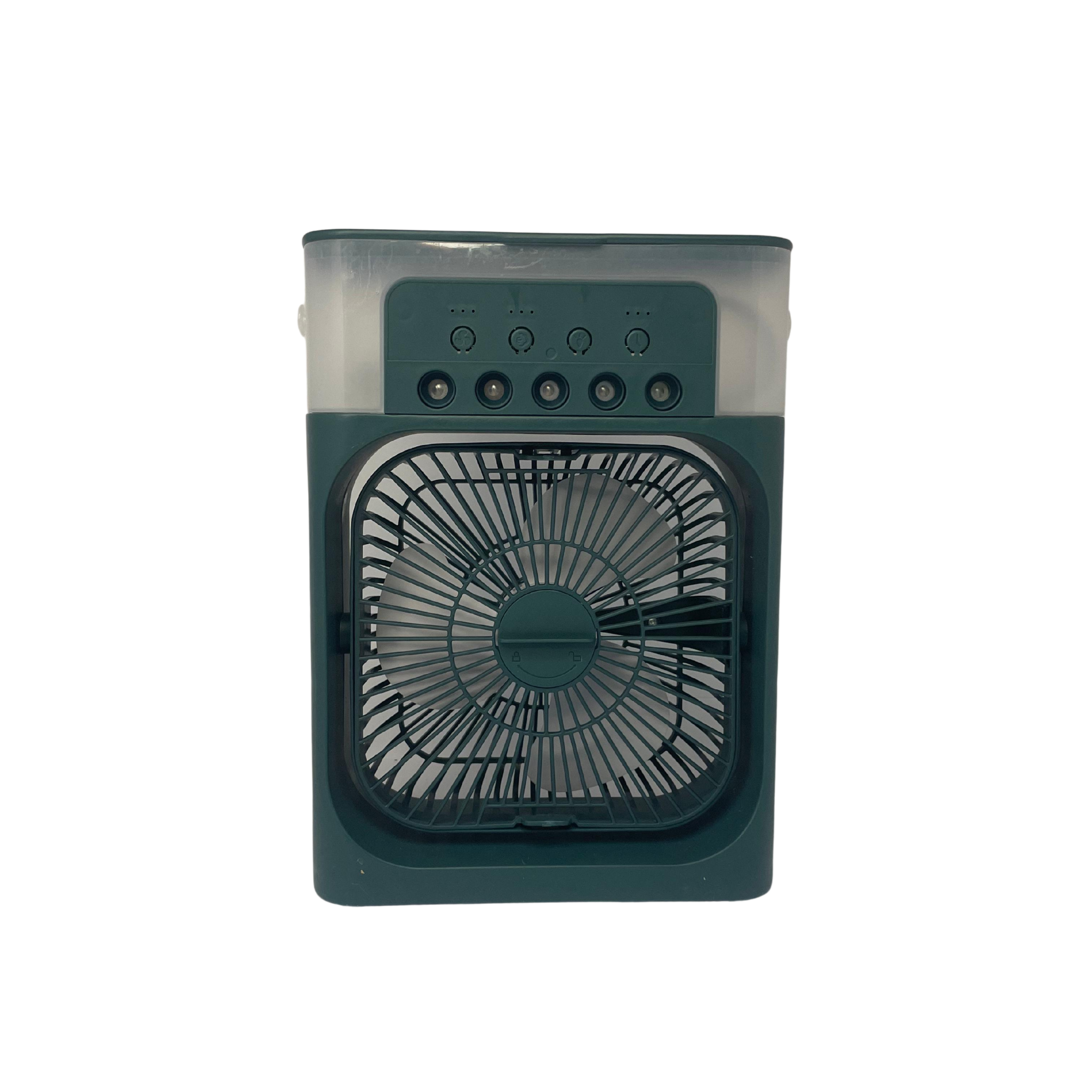 USB Air Cooler Fan with 3 Wind Speed, 3 Spray Modes, 7 Colors LED light and 3 Modes of Time