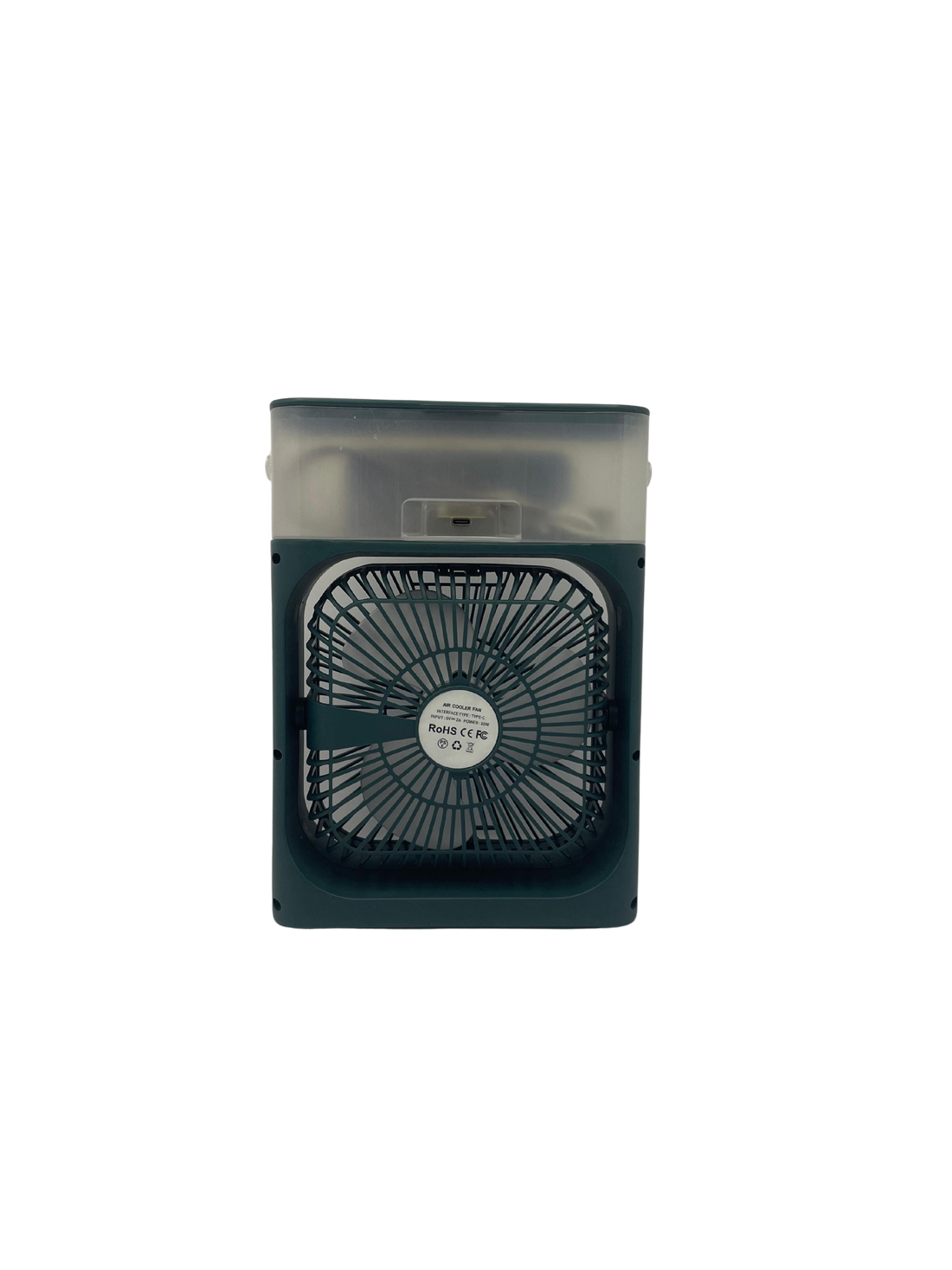 USB Air Cooler Fan with 3 Wind Speed, 3 Spray Modes, 7 Colors LED light and 3 Modes of Time