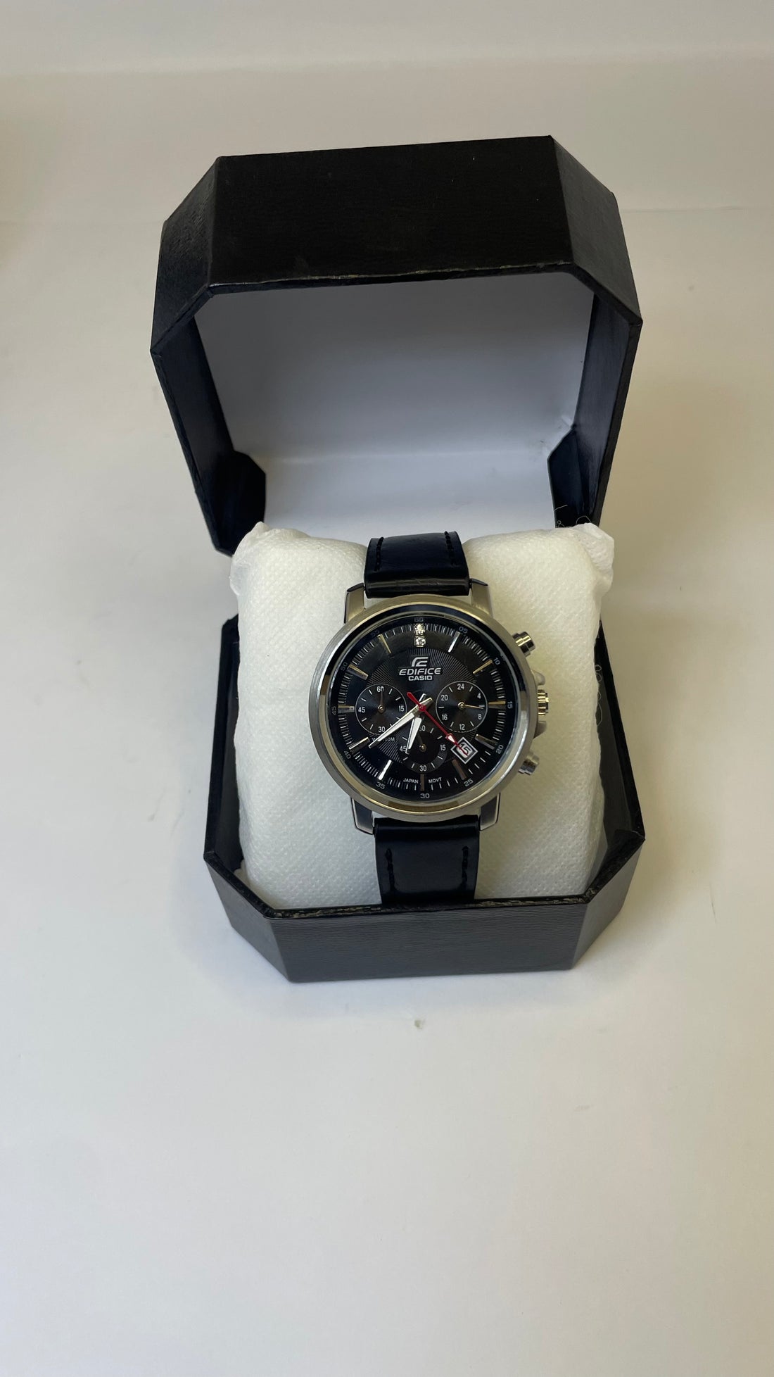 Casio Edifice Men's Leather Band Chronograph [EFR-517L-1AVDR]