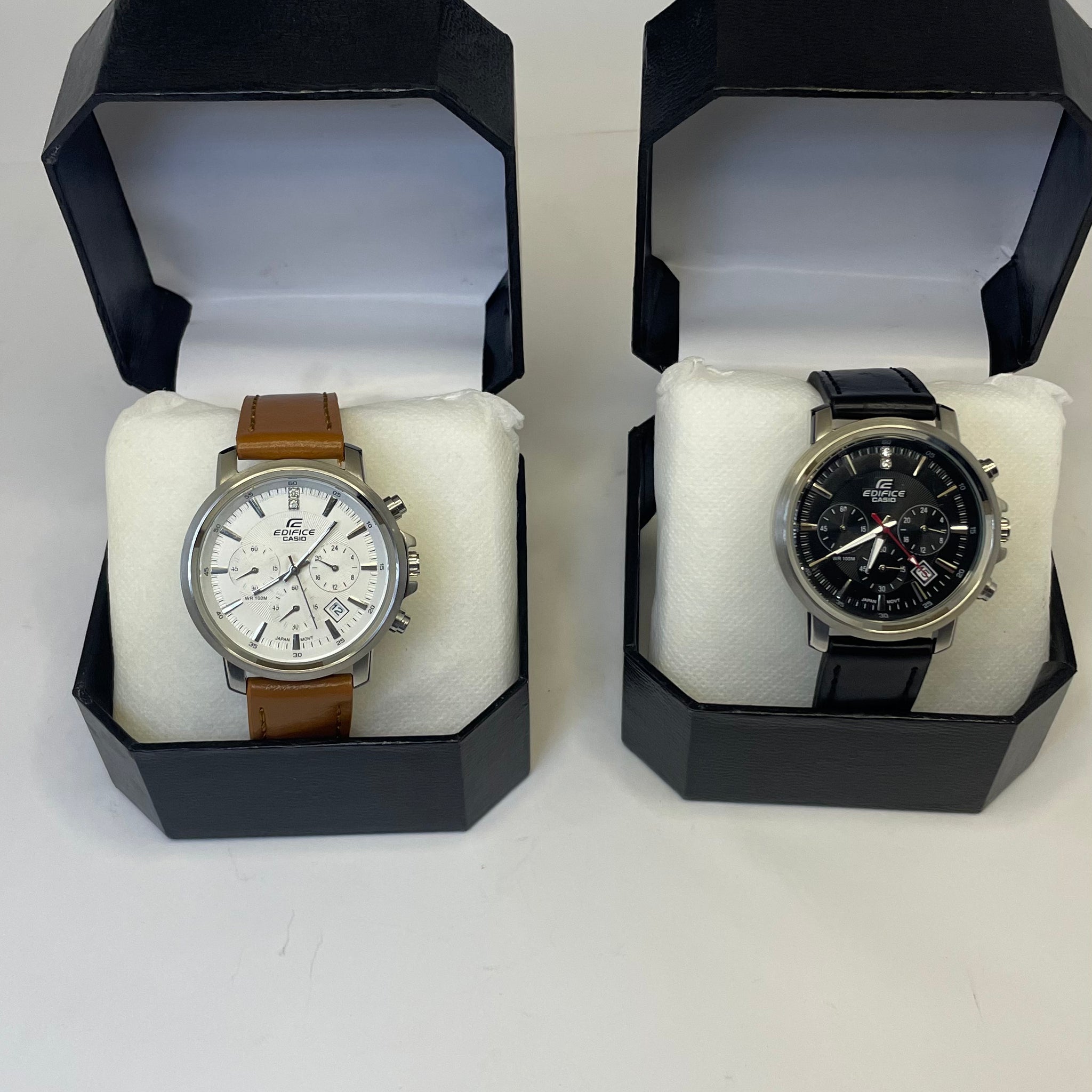 Casio Edifice Men's Leather Band Chronograph [EFR-517L-1AVDR]