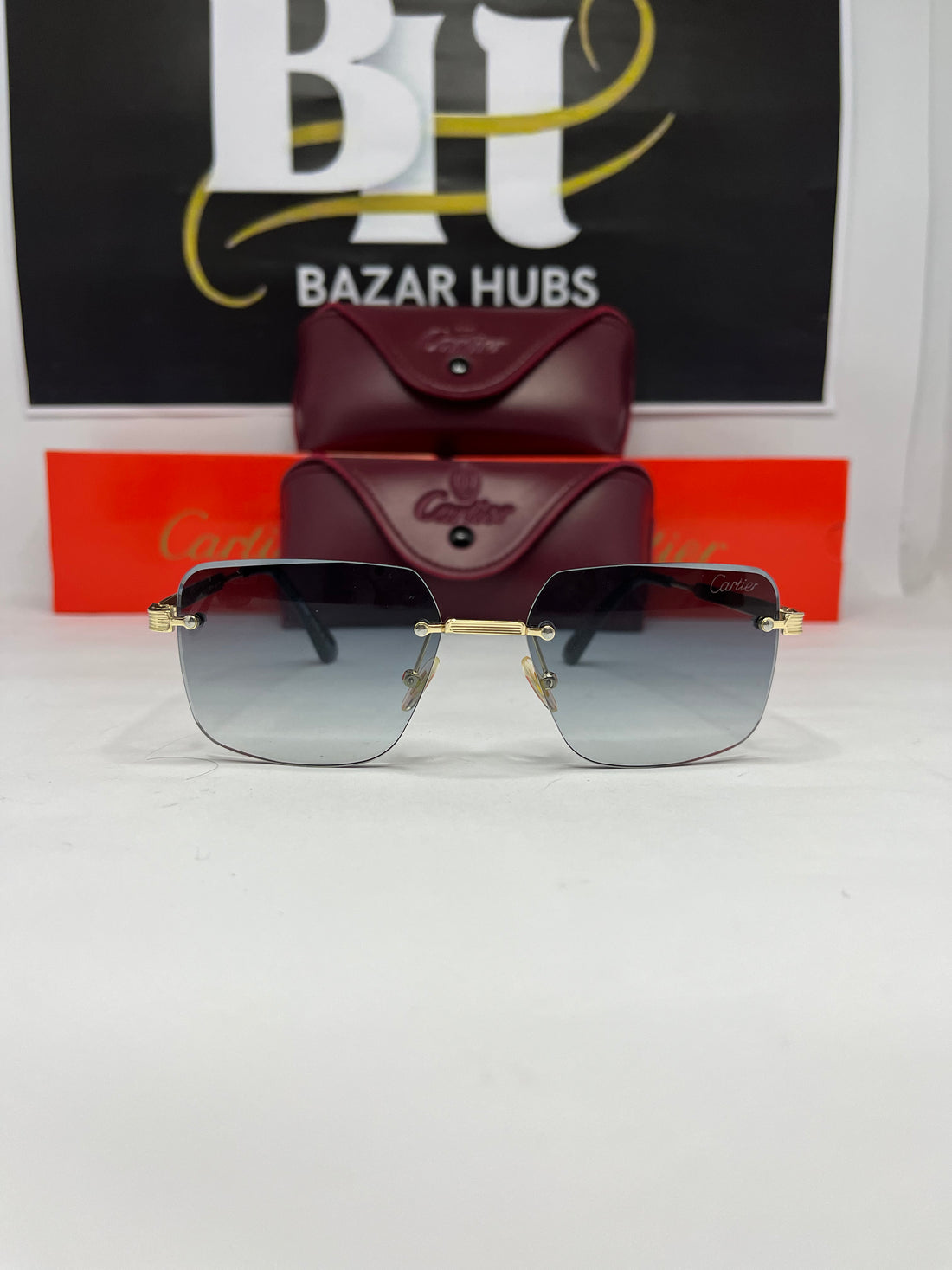 100% Original Cartier Polarized Square Sunglasses (Made in Italy)